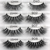 50AA 100% réel moelleux 25mm 3D vison cils en gros en vrac naturel pleine bande cils 30mm faux cils du vendeur Lashes3D
