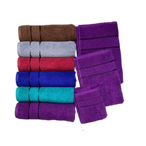 High Quality 100% Cotton Dobby Border <b>Towels</b> Soft Touch Highly Absorbent <b>Hand</b> Face and Bath <b>Towels</b> for Hotel and Daily Use - Product Image 3