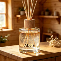 Diffuseur personnalisé en verre de luxe de 100 ml, 50 ml, 150 ml avec bâtonnets en bois individuels