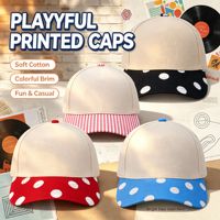 Cappello a 5 Pannelli con Logo Personalizzato, Cappellino da Baseball a Righe Ricamato e Stampato per l'Estate e Feste in Spiaggia per Donne