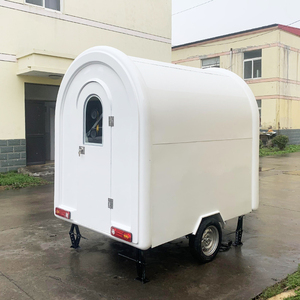 Xe tải phục vụ di động thương mại với bàn làm việc bằng thép không gỉ - Product Image 2