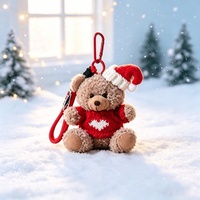Uyeah Individuell Bedruckter Weihnachtspullover Teddybär Plüschtier Schlüsselanhänger Anhänger Weihnachtsbaum Atmosphäre Puppe Ornament