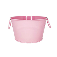 Panier noir mat 3.5 pouces large bouche boîte métal faveur seau festival bonbons cadeau fête galvanisé seaux
