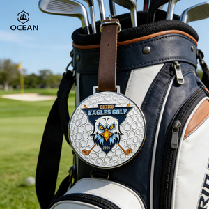 Étiquettes de sac en métal de haute qualité pour accessoires de golf, décoration de sac de golf - Product Image 1
