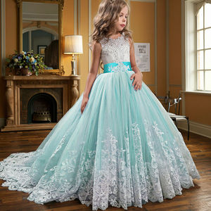 Vestidos de Fiesta sin Mangas para Niñas y Adolescentes de 5 a 14 Años, Traje de Boda con Flores, Ropa de Princesa para Niñas - Product Image 1