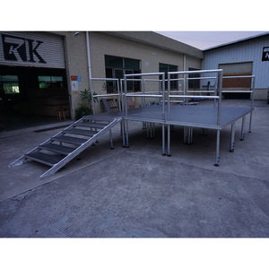 Height adjustable <b>stage</b> leg lighting modular performance aluminum <b>stage</b> - Product Image 6
