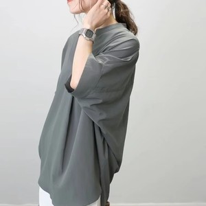 Vendita all'Ingrosso di Bluse Estive a Collo V in Poliestere in 8 Colori, Top a Maniche a Pipistrello per Donna, Abbigliamento Casual Femminile in Stock - Product Image 3