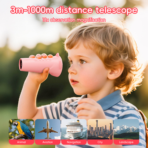 Inskam 389 đầy đủ màu sắc màn hình miniscope kính hiển vi kỹ thuật số 10x Độ phóng đại trẻ em Kính viễn vọng một mắt đồ chơi 3-1000 mét - Product Image 3