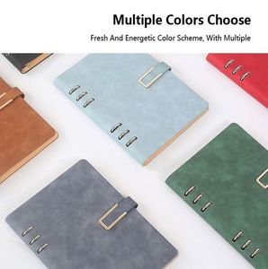 Manufacturer A5 PU Leather <b>Ring</b> <b>Binder</b> Printed Notebook Custom logo Loose Planner Notebooks With Magnetic Buckle Wholesale - Product Image 5