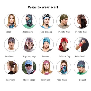 Sciarpa da <span class=keywords><strong>donna</strong></span> in tinta unita multifunzione per adulti con stampa personalizzata Bandana sportiva per la pesca all'aperto maschera per il viso vendita calda - Product Image 5