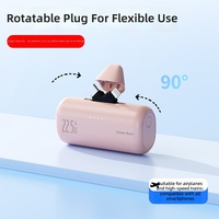Mini Power Bank de Poche à Charge Rapide PD20W avec Prise Intégrée, Écran LED Numérique, Chargeur Portable d'Urgence, Approuvé pour l'Avion