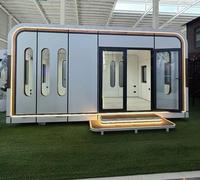 Hotel Kontainer Modular Prefabrikasi Portabel Kabin Apel Rangka Baja Galvanis 20ft Berkualitas Tinggi Modern Mewah untuk Villa