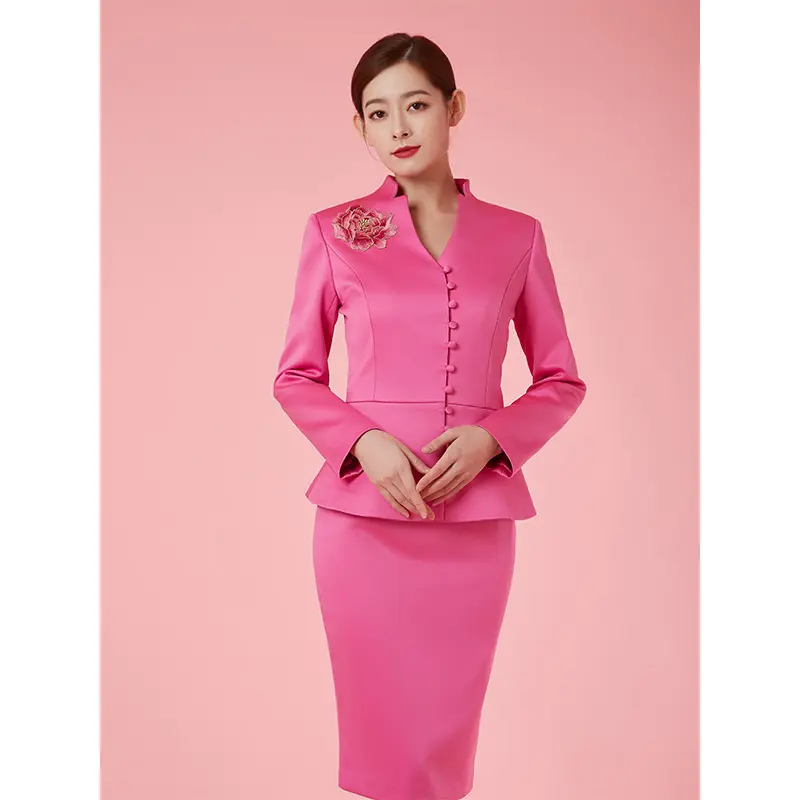Beautiful Lady's Suit for beautician women's dress customization in group activity