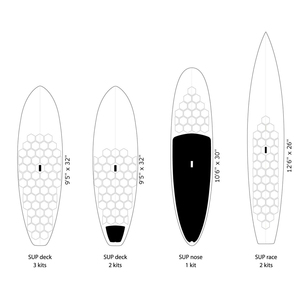 Transparent Hexagon Surfboard Protective <strong>Sticker</strong> <strong>Surfing</strong> Board Grip Tread Non-slip <strong>Stickers</strong> - Product Image 4