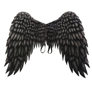 Haute qualité plume ange <span class=keywords><strong>diable</strong></span> ailes pliable Halloween ailes Costume fête décoration accessoires - Product Image 6