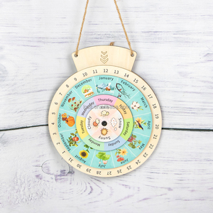 Horloge <span class=keywords><strong>en</strong></span> <span class=keywords><strong>bois</strong></span> et <span class=keywords><strong>calendrier</strong></span> pour enfants, jouet éducatif, vente <span class=keywords><strong>en</strong></span> gros d'usine - Product Image 4