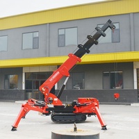 Grue araignée de 3 tonnes à flèche télescopique, mini-grue sur chenilles mobile, vente en gros