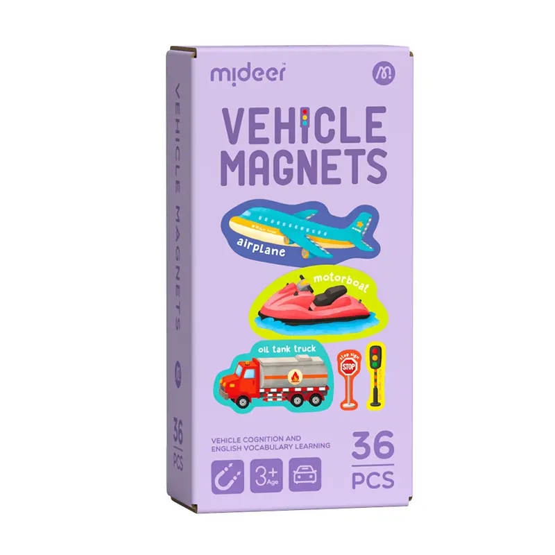 Mideer md2200 trẻ em bé của đồ chơi sớm phát triển trẻ em Đồ chơi giao thông vận tải nam châm tủ lạnh màu nam châm đồ chơi