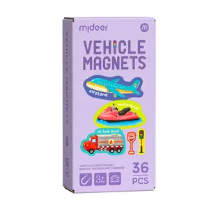 Mideer MD2200 mainan anak-anak, mainan pengembangan anak awal magnet transportasi magnet warna kulkas mainan magnet