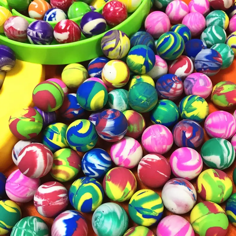 Rubber Bouncy Balls 20mm 27mm 32mm Mixed Stock Vending Machine Rubber Ball Colorful Mini Bouncy Ball