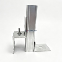 Accessoires de bardage en terre cuite pour façade : Profilé carré en aluminium extrudé sur mesure et support d'angle en aluminium en L