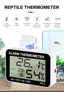 HY-1 bò sát báo động Nhiệt ẩm kế, LCD hiển thị nhiệt độ độ ẩm mét với cao/thấp <span class=keywords><strong>Temp</strong></span> báo động, ℃/℉ có thể chuyển đổi - Product Image 4