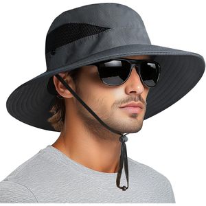 Cappello Premium UPF 50 + per uomo e donna 3 \ "cappello da pesca a tesa larga e da spiaggia con ricamo 3D con motivo mimetico Logo personalizzato - Product Image 1