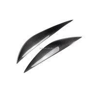 Garnitures de sourcils de paupière de pare-chocs avant en Fiber de carbone pour Mercedes Benz classe C W204 2008-2011 couvercle de sourcil de lampe de paupières de phare
