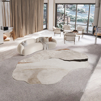 Tapis d'intérieur rayé de haute qualité de style nordique, 100% polyester, fabriqué à la machine, doux, antidérapant, imperméable, réversible, style moderne pour la maison