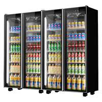 Réfrigérateur pour produits frais avec thermostat numérique, étagères réglables, refroidisseur commercial pour fruits et légumes, refroidissement par air, éclairage LED, serrure de porte