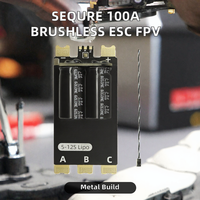SEQURE SQESC 12100 Contrôleur de vitesse électronique (ESC) métallique sans balais 5-12S 100A BLHeli_32 pour drone de course FPV Air 3S, avion, bateau, voiture RC