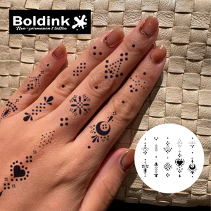 <span class=keywords><strong>Tatouage</strong></span> au henné réaliste tribal personnalisé Boldink, points de mandala, art corporel, imperméable, longue durée, 2 semaines, encre de jus de Jagua - Product Image 4