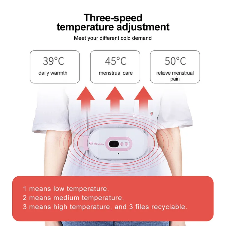 Far Infrared Heating Warm Palace Belt Warms Uterus Acupoints Vibrating Massage Waist Protection Relieve Menstrual Pain Women