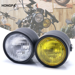 <span class=keywords><strong>Phare</strong></span> de moto double rond classique <span class=keywords><strong>vintage</strong></span> noir pour Harley Street Fighter Custom Bikes Cafe Racer - Product Image 1