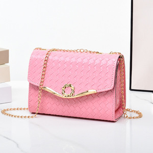 Fashion Custom Mini Girl Crossbody Solid Color Luxury Bags Women <b>Handbags</b> With Pearl Pendent - Product Image 3