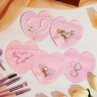 Bolsas Ziplock Personalizadas con Logotipo, Bajo MOQ, para Joyería, Anillos, Coleteros, Embalaje de PVC en Forma de Corazón, Reciclables, Venta al Por Mayor