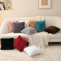 Nordic Cream Ins Style taie d'oreiller en peluche de lapin de couleur unie simple canapé chambre et maison/hôtel utiliser taie d'oreiller