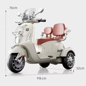 Детский электрический мотоцикл на двух двигателях с пультом управления, аккумуляторный, для мальчиков и девочек, заряжаемый, пластиковый, для малышей - Product Image 2