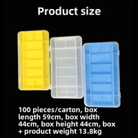 Boîte de rangement pour leurres à double couche en PP, grande capacité, pour appâts artificiels et accessoires, équipement de pêche, utilisation en rivière