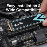 قم بترقية تخزينك بقرص صلب داخلي M.2 NVMe SSD 2280 PCIe 3.0 بسعة 1 تيرابايت أو 2 تيرابايت، متوافق مع معظم اللوحات الأم
