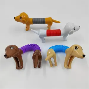 동물 머리 미니 팝 튜브 감각 장난감 성인 개 피젯 스트레스 해소 장난감 아이 안티 스트레스 플라스틱 어린이 짜기 튜브 장난감