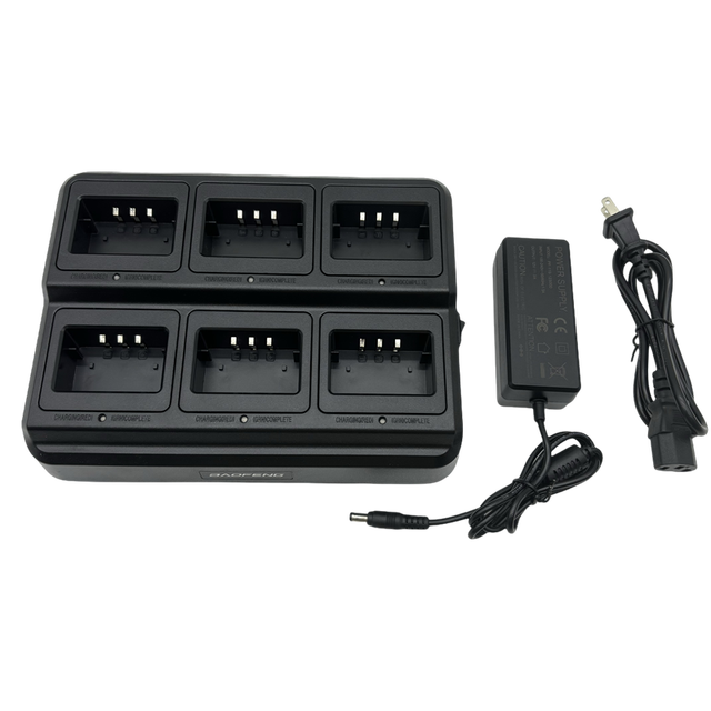 100%Original Baofeng UV-5R Series Six-in-one Charger  Multi Unit Two Way Radio Charger for Baofeng BF-F8HP UV-5R+ UV-5RE UV-5RTP