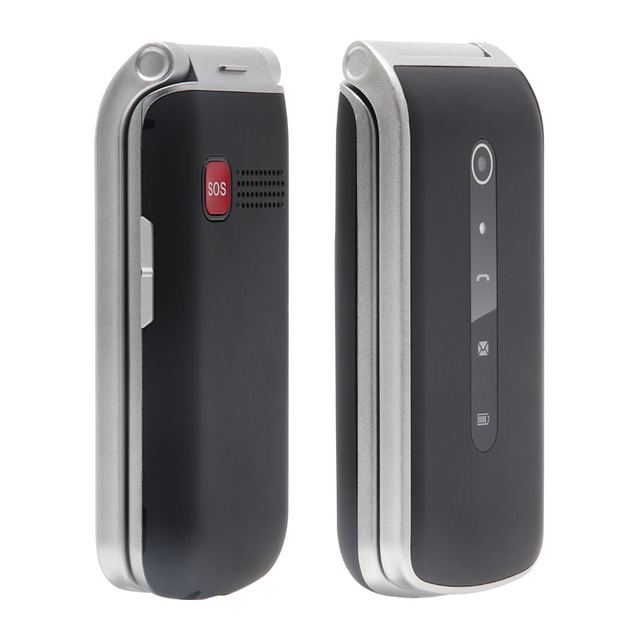 Folding Cellphone 2.4 Inch Double Screen Flip Phones Dual SIM SOS Button Keypad 4G Flip Phone UNIWA F247L