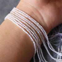 Perles de pierre naturelle à facettes rondes de 2mm, quartz, pierre de lune, grenat, agate, perles en vrac pour la fabrication de bijoux