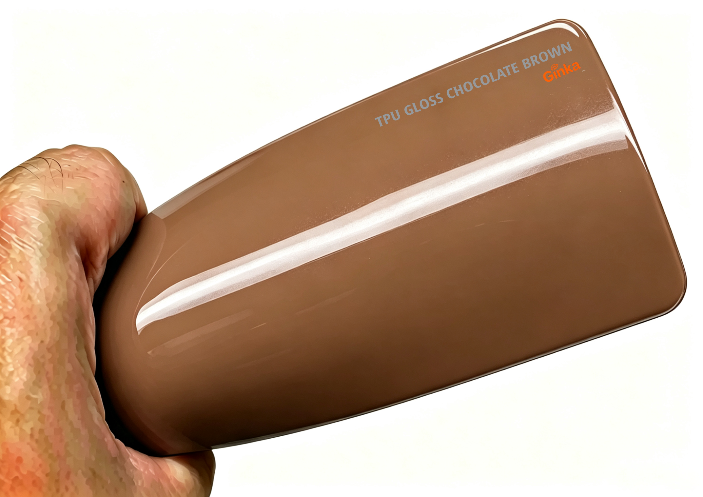 TPU brillant marron chocolat