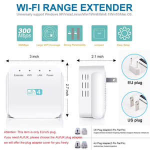 Repetidor WiFi Inalámbrico Cuadrado de 300Mbps 2.4g, Extensor de Rango Largo, Amplificador de Señal Wi-Fi, Estándar US, UK, EU - Product Image 6