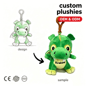 Portachiavi <span class=keywords><strong>Drago</strong></span> in Peluche <span class=keywords><strong>Verde</strong></span> Personalizzato, Giocattolo Dinosauro Imbottito, Vendita all'Ingrosso - Product Image 1