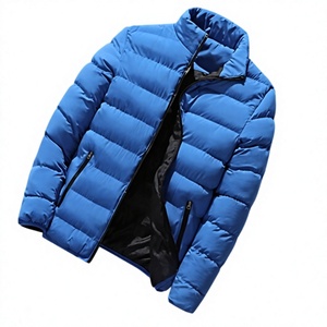 Blouson Bomber Matelassé Noir Automne Manches Longues Col Montant Imperméable Décontracté Rembourrage Polyester Fermeture Éclair - Product Image 5