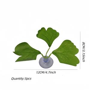 Decoración de Acuario, soportes de ventosa, Guppy, descanso, simulación de desove, hojas de eucalipto, dinero, hojas, <span class=keywords><strong>plantas</strong></span> verdes decorativas - Product Image 3
