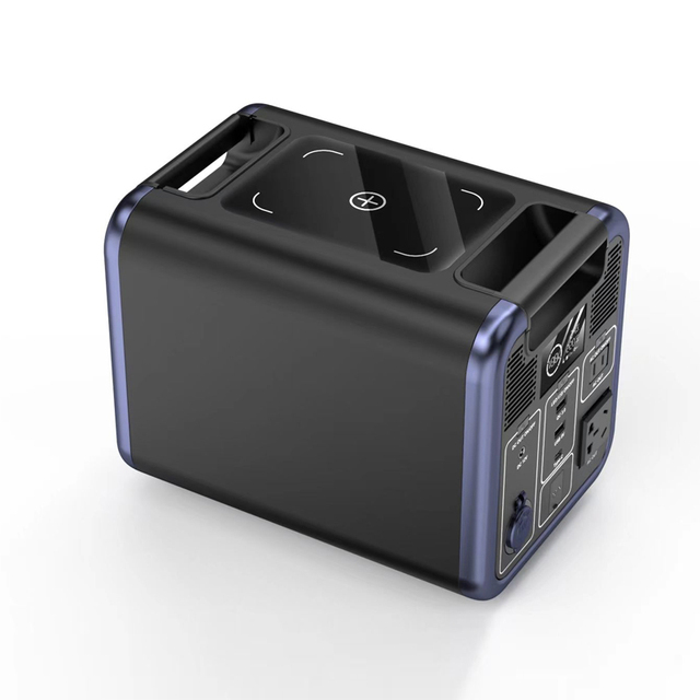 600W Portable Power Station 403Wh LiFePO4 Battery Backup With Wireless Charging Solar Generator for Camping Power Outage